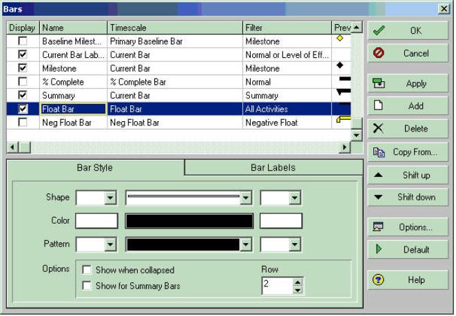 How To Display Total Float And Free Float Bars In The Gantt Chart